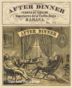After Dinner- cigar box label