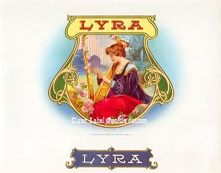Lyra cigar box label