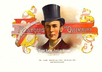 M of Queensbury cigar box label