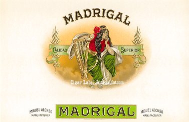 Madrigal cigar box label