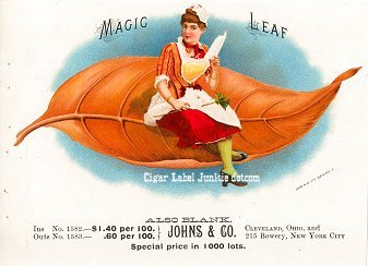 Magic Leaf inner cigar label