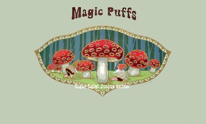 Magic Puffs cigar box label
