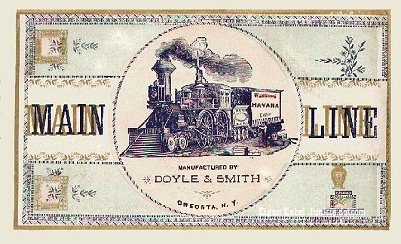 Main Line RR cigar box label