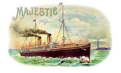 Majestic cigar box label