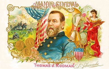 Major General cigar box label