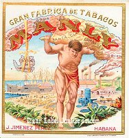 Manly outer cigar box label