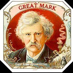Mark Twain cigar box label