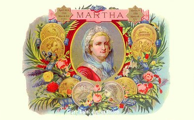 Martha cigar box label