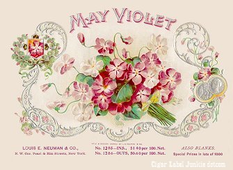 May Violet cigar box label