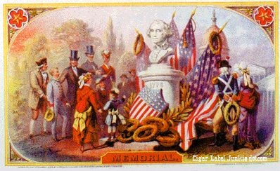 Memorial cigar box label