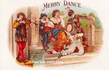 Merry Dance cigar box label