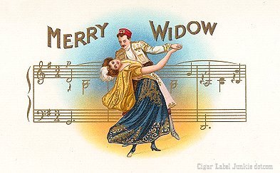 Merry Widow cigar box label
