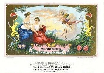 Messenger-cigar box label