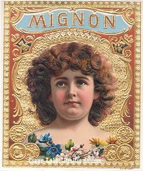 Mignon outer cigar label