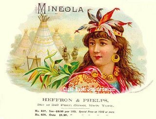 Mineola cigar box label