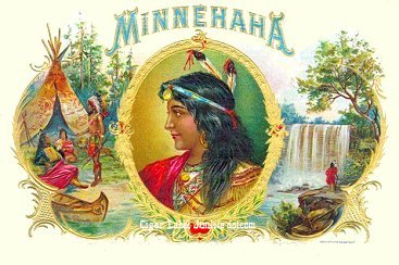 Minnehaha cigar box label