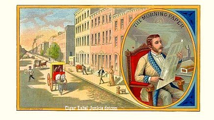 Morning Paper cigar box label