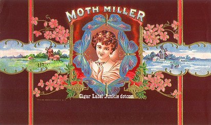 Moth Miller- cigar box label
