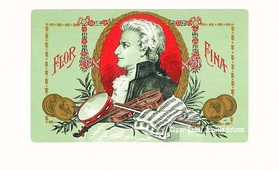 Mozart cigar box label