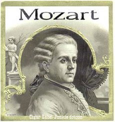 Mozart cigar box label