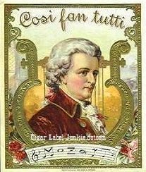 Mozart cigar box label