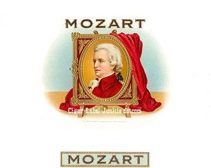 Mozart cigar box label