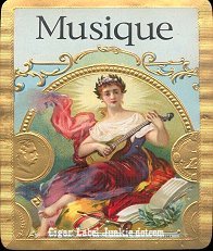 Musique cigar box label