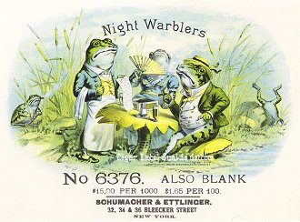 Night Warblers- cigar box label
