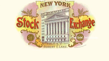 NY Stock Exchange cigar box label