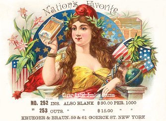 Nat'l Favorite cigar box label