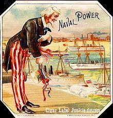 Navel Power cigar box label