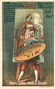 Neil Burgess trade card cigar box label