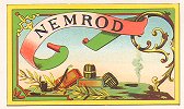 Nemrod end cigar box label