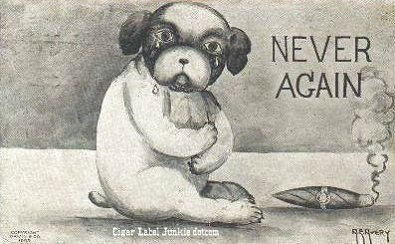 Never Again- cigar label