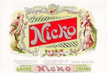 Nicko inner cigar label