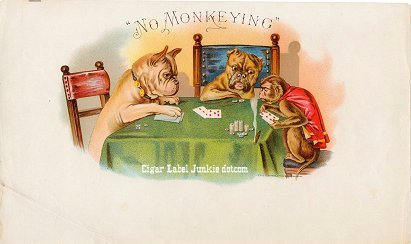 No Monkeying inner cigar label