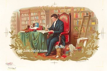 Noah Webster cigar box label