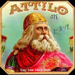 Attilo- cigar box label