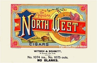 North West cigar box label