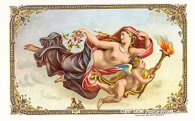 Nude Floating- cigar box label