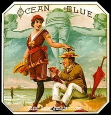 Ocean Blue cigar label