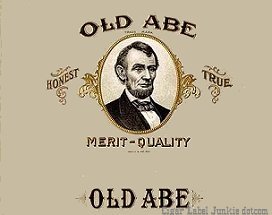 president original outer cigar box label Abraham Lincoln Old Abe 