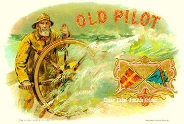 Old Pilot cigar box label