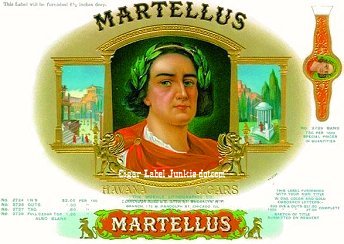 Martellus- cigar box label
