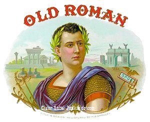 Old Roman-cigar box label