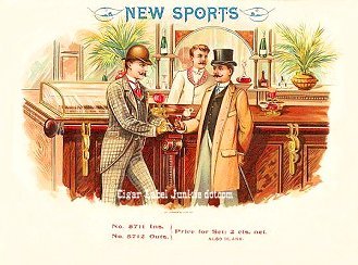 New Sports- cigar box label