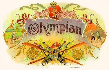 Olympian 1 cigar box label