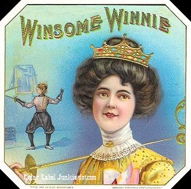 Winsome Winnie- cigar box label