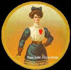 Fencing Queen- cigar box label