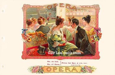 Opera cigar box label